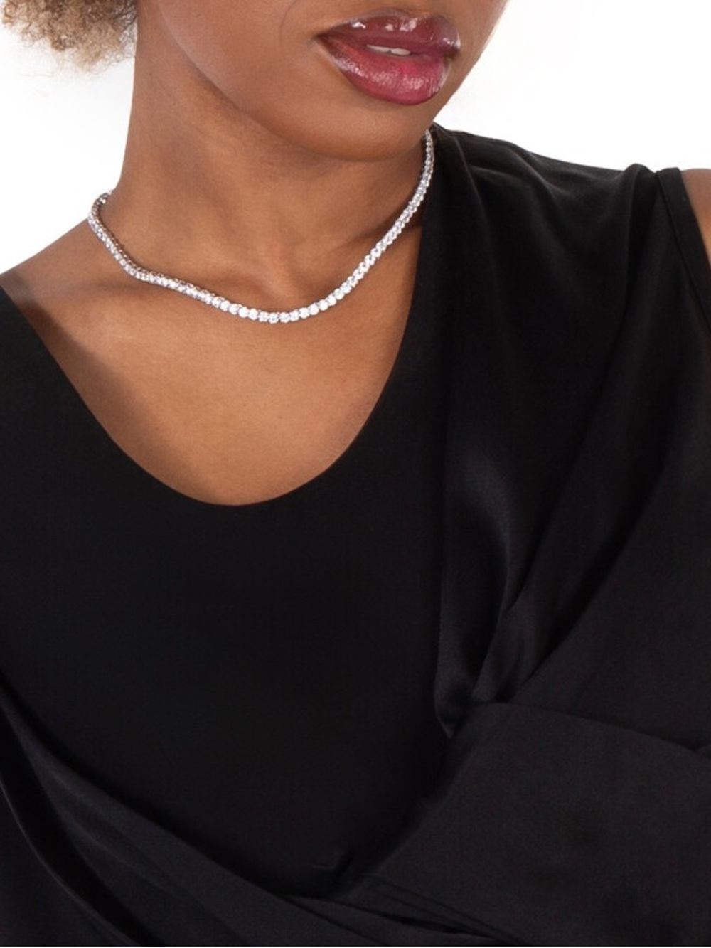 NWOT Swarovski Matrix Tennis Necklace - Picture 4 of 10